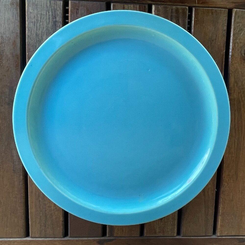 Mid Century Ceramic Turquoise Blue California Jameoni Careware Platter
